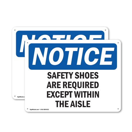 Signmission 18 in Height, 24 in Width, Plastic, Rectangle OS-2PACK-NS-P-1824-L-18217